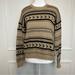 Ralph Lauren Sweaters | Lauren Ralph Lauren Adrian Crew Neck Black /Taupe Sweater Cotton Blend, Size Sp | Color: Black/Tan | Size: Sp