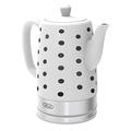 BELLA Electric Kettle and Tea Pot, Ceramic Water Heater with Detachable Swivel Base, Auto Shut Off and Boil Dry Protection, 1.5 Liter, Polka Dot