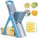 Mandoline Slicer for Kitchen Upgraded, Bigger Port Food Slicer Vegetable Chopper Potato Fry Cutter, Adjustable Thickness, Julienne & Dicer Salad Chopping Artifact