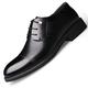 VAEVEN Formal Shoes for Men Lace Up Height Increasing Elevator 2.4 Inches Round Toe Faux Leather Non Slip Anti-Slip Rubber Sole Slip Resistant Block Heel (Color : Hollow Black, Size : 6.5 UK)