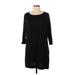 Wilfred Free Casual Dress - Shift Scoop Neck 3/4 sleeves: Black Print Dresses - Women's Size 2X-Small
