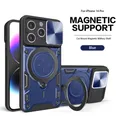 Magsafe-Coque de protection pour appareil photo magnétique coque arrière hybride en métal iPhone