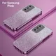 Coque de protection d'objectif de téléphone à paillettes galvanisées coque pour Samsung Galaxy A54