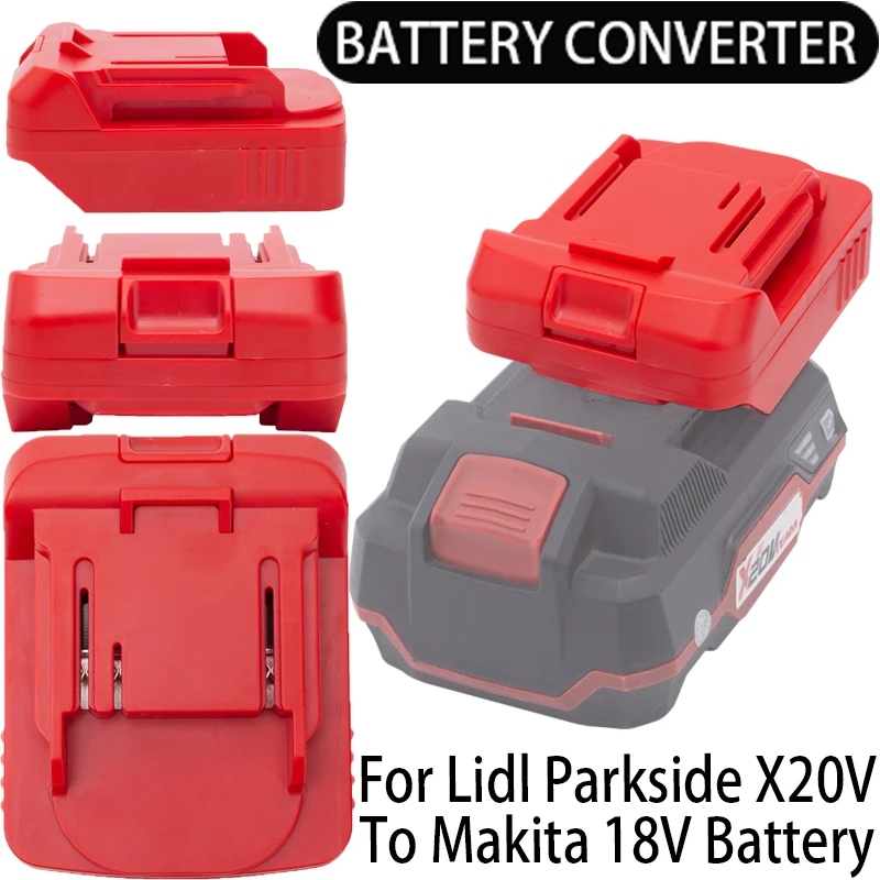 Pour Lidl Parkside X20V Li-Ion batterie pour Makita 18V Li-Ion outil batterie adaptateur outil électrique accessoires outils perceuse électrique