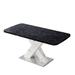 Ivy Bronx Hopelynn Dining Table Wood/Metal in White/Black | 30.25 H x 63.12 W x 31.63 D in | Wayfair 7B10B37222EE401A991ECD47751220A0