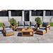 Foundry Select Stilijan Teak 5 - Person Outdoor Seating Group w/ Sunbrella Cushions /Natural Hards/Teak in Brown | 31 H x 82 W x 41 D in | Wayfair