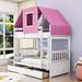 Lampman Twin over Twin 2 Drawer Standard Bunk Bed by Harper Orchard, Wood in Pink | 90 H x 41 W x 78 D in | Wayfair