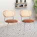 Bay Isle Home™ Alilyana Metal Low Back Side Chair Upholstered/Metal in Brown | 30.31 H x 18.11 W x 20.51 D in | Wayfair