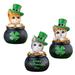 Playful St. Patrick's Day Cat Sitters - Set of 3 - 3.07 x 4.72 x 3.07