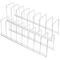 NUOLUX 2 pcs Stainless Steel Pot Organizer Metal Pot Lid Organizer Rack Serving Tray Organizer