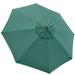 Green Patio Umbrella Replacement For 9 Feet 8-Ribs Sun Shading Umbrella