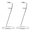 2pcs Stainless Steel Milk Beater Storage Racks Milk Frother Stands for Home (Silver)