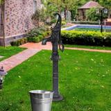 Hand Operated Antique Press Suction Pitcher & Stand Garden Water Pump Cast Iron