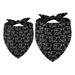 OWNTA Cute Simple Black Sheep Pattern Pack of 2 Puppy Pet Collars - Translucent Light and Breathable Chiffon Yarn Material - Sizes 16x16x22.8in 20.9x20.9x30in