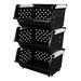 MYXIO 3 Packs Plastic Stackable Storage Baskets Stacking Plastic Bins for Organizer