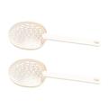 2 Pcs Strainer Spoon Deep Fryer Practical Slotted Spoons Sturdy Slotted Spoons Kitcheaid Colander Scoop Simple Colanders