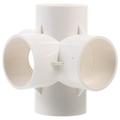 2 Pcs Pvc Pipe Fittings 1-1/2 Inch 5 Way 50 Three-dimensional Five Structure Garden Fence Storage Shelfs Elbow