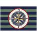 Liora Manne Frontporch Striped Compass Indoor Outdoor Rug Multi