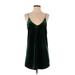 Cotton Candy LA Casual Dress - Shift V-Neck Sleeveless: Green Print Dresses - New - Women's Size Small