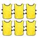 6pcs Basketball Football Training Vest Quickly-dry Game Waistcoat Training Vest Childrens Clothing for Boys Girls Students (Yellow)