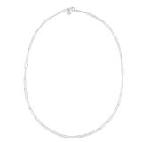 24 in. 14K White Gold Wire Paperclip Link Chain with Pear Shaped Lobster Clasp