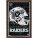 NFL Las Vegas Raiders - Neon Helmet 23 Wall Poster 22.375 x 34 Framed