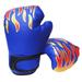 Huanledash Flame Print Faux Leather Adult Boxing Muay Thai Training Sandbag Hand Gloves