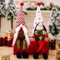 2 Pack Christmas Gnome Handmade Santa Gnomes Swedish Tomte Decorations Gnome Ornaments for Xmas Party Indoor Home Christmas Tree Decoration