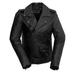 First Manufacturing WBL1390-XL-BLK Rebel Leather Motorcycle Jacket Black - Extra Large