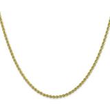 Avariah Diamonds Solid 14K Yellow Gold 2.5mm Regular Rope with Lobster Lock Chain - 16