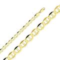 22 in. 14K Yellow Gold 7.7 mm Wide Flat Mariner Chain