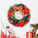 Hesxuno 12 Inch Christmas Wreath Outdoor Lighted Christmas Wreath for Front Door Xmas Wreath for Holiday Christmas Party Decorations