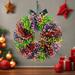 Hesxuno Christmas Decor Garland for Front Door Artificial Flower Christmas Wreath Front Door Wreath Decoration Xmas Cottage Fall Wreaths Wall Hanging