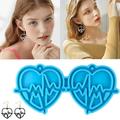 AZZAKVG Valentine s Day Blue DIY Heartbeat Motion Track Line Earrings Drip Tool Love Decorative Keychain Pendant Silicone Molds Tools