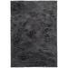 Feizy Luxe Velour Transitional Solid Taupe/Black 6 7 x 9 6 Area Rug Sheen Fade Resistant Casual Distressed Design Carpet for Living Dining Bed Room