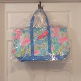 Lilly Pulitzer Bags | 'Lilly Pulitzer Colorful Mercato Extra Large Tote Lilly Loves Dc Nwt Last One! | Color: Green/Pink | Size: Os