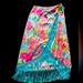 Lilly Pulitzer Skirts | Gorgeous Lilly Pulitzer Silk Hawaiian Skirt Sz 12 | Color: Blue/Pink | Size: 12