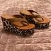 Jessica Simpson Shoes | Jessica Simpson Animal Print Wedges Size 6 | Color: Brown/Tan | Size: 6