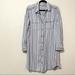 American Eagle Outfitters Dresses | American Eagle Blue & White Striped Shirt Dress M | Color: Blue/White | Size: M