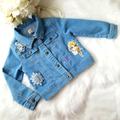 Disney Jackets & Coats | Disney Frozen Elsa Patchwork Embroidered Denim Jacket Size 4t | Color: Blue | Size: 4tg