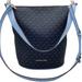 Michael Kors Bags | Michael Kors Brooke Medium Zip Bucket Messenger Blue Sky Bag | Color: Blue/Silver | Size: Os