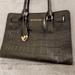 Michael Kors Bags | Michael Kors Dillon Satchel Black Crocodile Embossed Handbag | Color: Black | Size: Os