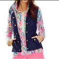 Lilly Pulitzer Jackets & Coats | Like New! Lilly Pulitzer Navy Blake Vest Sz S | Color: Blue/Pink | Size: S