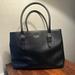 Kate Spade Bags | Kate Spade New York Leather Shoulder Bag Tote Large Black Gold W/ White Interior | Color: Black | Size: Os