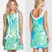 Lilly Pulitzer Dresses | Lilly Pulitzer Liz Limeade Roar Of The Jungle Lace Detail Shift Dress Size 4 | Color: Blue/Green | Size: 4