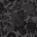 Flamante Flock Wallpaper - Black - Cream - 99033