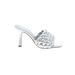 Vince Camuto Mule/Clog: Silver Print Shoes - Women's Size 6 - Open Toe
