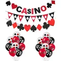 Bannière de ixd'Anniversaire sur le Thème de Las Vegas Ballon de Poker de Casino Décorations de