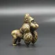 Brozen-Statue de Gorille en Cuivre Mini-Indicateur de Bureau Orang-outan en Laiton Décoration de