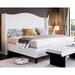 Lark Manor™ Ameera Platform Bed Wood & /Upholstered/Velvet in White | 53 H x 84.1 W x 83.7 D in | Wayfair B75F7DE73C4F4ADC896EEFF116E9918E